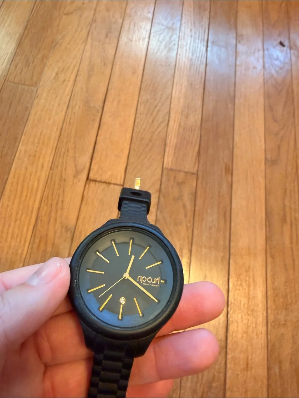 Rip Curl Black Watch with Gold Accents